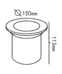 Φωτιστικό Σποτ Δαπέδου Χωνευτό Φ120 1xGU5.3 MR16 Inox Ανοξείδωτο Ατσάλι IP66 ACA – HI7371M