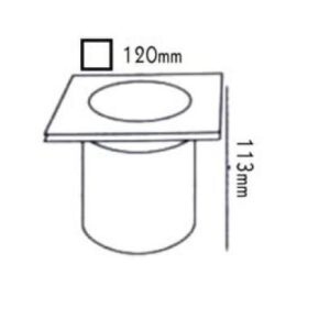 Φωτιστικό Σποτ Δαπέδου Χωνευτό 12x12cm 1xGU10 Inox Ανοξείδωτο Ατσάλι IP66 ACA – HI7372