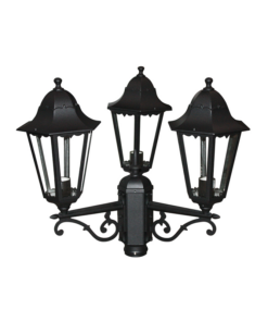 Φανάρι Κολώνας Τριπλό Μαύρο Αλουμίνιο 3xE27 IP54 ACA – HI8003B