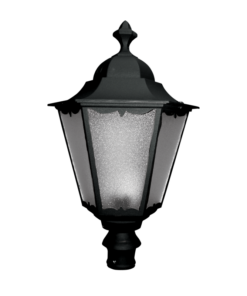 Φανάρι Πλατείας Ιστού Μαύρο Παραδοσιακό Μαύρο IP54 ACA – HI8111BMS