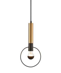 ACA DECOR  κρεμαστό φωτιστικό 1xE27 σε ορείχαλκο και μαύρο χρώμα – HL39971P18BB