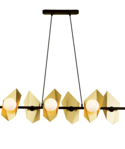 ΚΡΕΜΑΣΤΟ ΦΩΤΙΣΤΙΚΟ 6ΧG9 ΧΡΥΣΟ/ΜΑΥΡΟ ΜΕΤΑΛΛΙΚΟ + ΓΥΑΛΙ 100Χ26ΧΗ120CM POLYGON ACA – HL42596P100BG