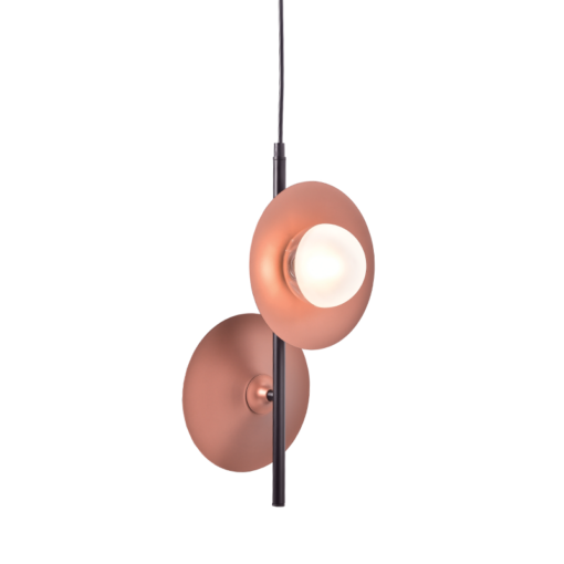 ACA DECOR   κρεμαστό φωτιστικό 2xG9 μεταλλικό με γυαλί σε χάλκινο χρώμα – HL4302P27BC
