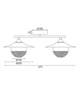 ACA DECOR   απλίκα 2xG9 σε χάλκινο και λευκό χρώμα – HL4302W47BC