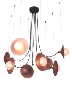 ACA DECOR  κρεμαστό φωτιστικό 8xG9 μεταλλικό με γυαλί σε χάλκινο χρώμα – HL4308P81BC