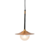 ACA DECOR   κρεμαστό φωτιστικό 1xG9 από μέταλλο γυαλί και ορείχαλκο – HL4311P20BB