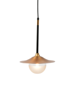 ACA DECOR   κρεμαστό φωτιστικό 1xG9 από μέταλλο γυαλί και ορείχαλκο – HL4311P20BB