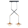ACA DECOR   κρεμαστό φωτιστικό 2xG9 από μέταλλο γυαλί και ορείχαλκο – HL4312P46BB