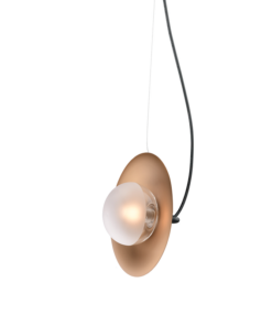 ACA DECOR  κρεμαστό φωτιστικό 1xG9 από μέταλλο γυαλί και ορείχαλκο – HL4321P23BB