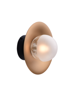 ΕΠΙΤΟΙΧΟ ΦΩΤΙΣΤΙΚΟ 1ΧG9 ΟΡΕΙΧΑΛΚΟ/ΜΑΥΡΟ ΜΕΤ/ΚΟ + ΓΥΑΛΙ D20X15CM LAYLA ACA DECOR – HL4321W20BB