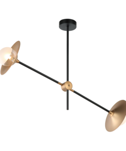 ΟΡΟΦΗΣ ΦΩΤΙΣΤΙΚΟ 2ΧG9 ΟΡΕΙΧΑΛΚΟ/ΜΑΥΡΟ ΜΕΤ/ΚΟ + ΓΥΑΛΙ 85X20ΧΗ51CM LAYLA ACA DECOR – HL4322C84BB