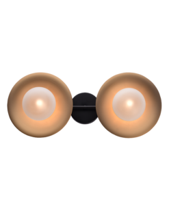 ΕΠΙΤΟΙΧΟ ΦΩΤΙΣΤΙΚΟ 2ΧG9 ΟΡΕΙΧΑΛΚΟ/ΜΑΥΡΟ ΜΕΤ/ΚΟ + ΓΥΑΛΙ 20X47X18CM LAYLA ACA DECOR – HL4322W47BB