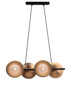 ΚΡΕΜΑΣΤΟ ΦΩΤΙΣΤΙΚΟ 4ΧG9 ΟΡΕΙΧΑΛΚΟ/ΜΑΥΡΟ ΜΕΤ/ΚΟ + ΓΥΑΛΙ 68X27ΧΗ118CM LAYLA ACA DECOR – HL4324P68BB