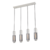 ACA DECOR  κρεμαστό φωτιστικό 4xE27 σε λευκό με μαύρο χρώμα – HM174P65WH
