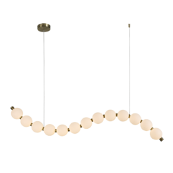 Κρεμαστό Φωτιστικό Lolly LED 20W 1500lm 3000K με Λευκές Ακρυλικές Μπάλες Φ10 με Χρυσή Λεπτομέρεια ACA – HM238LEDP13