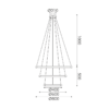 Κρεμαστό Φωτιστικό LED 60W 4800lm CCT Κυκλικό Χρυσό με 3 Δακτύλιους Φ80 ACA – HM23LEDP3GDCCT Σχεδιασμός