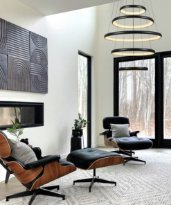 Κρεμαστό Φωτιστικό LED 80W 6400lm CCT Κυκλικό Μαύρο με 5 Δακτύλιους Φ80 ACA – HM23LEDP5BKCCT