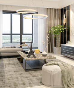 Κρεμαστό Φωτιστικό LED 42W 3300lm CCT Λευκό Μεταλλικό Φ80 ACA – HM24LEDP80WHCCT