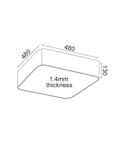 ΟΡΟΦΗΣ Φ/Σ LED 40W 4000LM CCT ΛΕΥΚΟ ΜΕΤ/ΚΟ 48X48XH13CM EMERY ACA – HM28LEDC48WHCCT