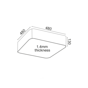 ΟΡΟΦΗΣ Φ/Σ LED 40W 4000LM CCT ΛΕΥΚΟ ΜΕΤ/ΚΟ 48X48XH13CM EMERY ACA – HM28LEDC48WHCCT