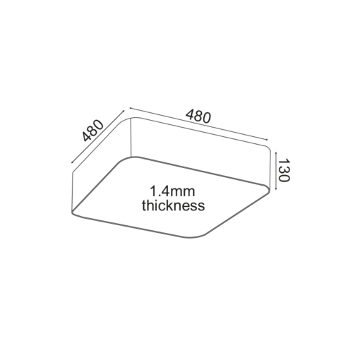ΟΡΟΦΗΣ Φ/Σ LED 40W 4000LM CCT ΛΕΥΚΟ ΜΕΤ/ΚΟ 48X48XH13CM EMERY ACA – HM28LEDC48WHCCT