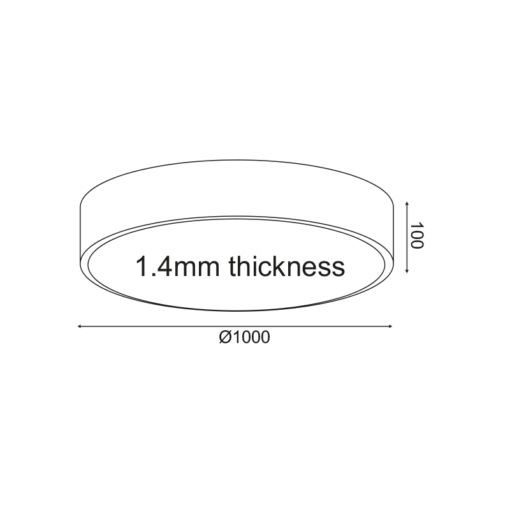 ΟΡΟΦΗΣ Φ/Σ LED 100W 9500LM CCT ΜΑΥΡΟ ΜΕΤ/ΚΟ D100XH10CM OPTIMUS ACA – HM29LEDC100BKCCT
