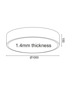 ΟΡΟΦΗΣ Φ/Σ LED 100W 9500LM CCT ΛΕΥΚΟ ΜΕΤ/ΚΟ D100XH10CM OPTIMUS ACA – HM29LEDC100WHCCT