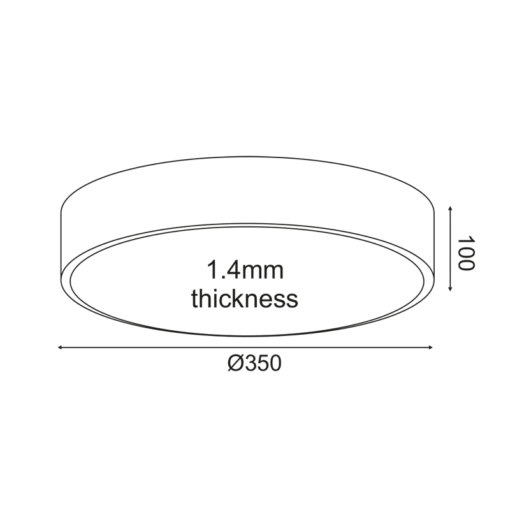 ΟΡΟΦΗΣ Φ/Σ LED 32W 3180LM CCT ΜΑΥΡΟ ΜΕΤ/ΚΟ D35XH10CM OPTIMUS ACA – HM29LEDC35BKCCT