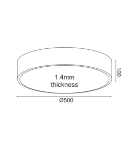 ΟΡΟΦΗΣ Φ/Σ LED 50W 4800LM CCT ΜΑΥΡΟ ΜΕΤ/ΚΟ D50XH10CM OPTIMUS ACA – HM29LEDC50BKCCT