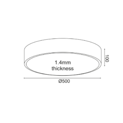 ΟΡΟΦΗΣ Φ/Σ LED 50W 4800LM CCT ΛΕΥΚΟ ΜΕΤ/ΚΟ D50XH10CM OPTIMUS ACA – HM29LEDC50WHCCT