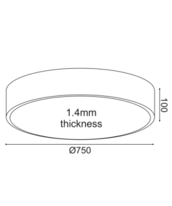 ΟΡΟΦΗΣ Φ/Σ LED 60W 5600LM CCT ΛΕΥΚΟ ΜΕΤ/ΚΟ D75XH10CM OPTIMUS ACA – HM29LEDC75WHCCT