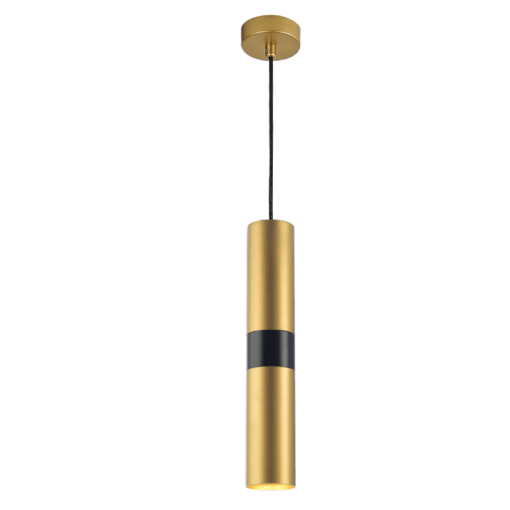ACA DECOR  κρεμαστό φωτιστικό 1xGU10 από μέταλλο σε ορείχαλκο μαύρο – HM851P6BR