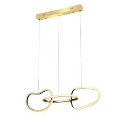 Κρεμαστό Φωτιστικό Ράγα Ring LED 42W 3200lm CCT με 3 Χρυσά Δαχτυλίδια ACA – HM88LEDP3GDCCT
