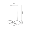 Κρεμαστό Φωτιστικό Ράγα Ring LED 42W 3200lm CCT με 3 Χρυσά Δαχτυλίδια ACA – HM88LEDP3GDCCT
