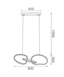Κρεμαστό Φωτιστικό Ράγα Ring LED 42W 3200lm CCT με 3 Χρυσά Δαχτυλίδια ACA – HM88LEDP3GDCCT