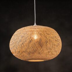 Κρεμαστό Φωτιστικό Σύμη 1xΕ27 Μπαμπού D56xΗ35cm ACA – HX477P