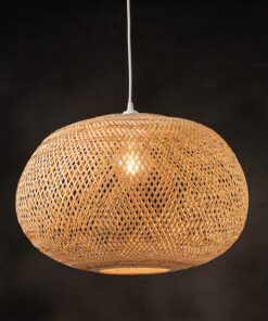 Κρεμαστό Φωτιστικό Σύμη 1xΕ27 Μπαμπού D56xΗ35cm ACA – HX477P