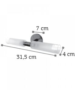 InLight Επιτοίχιο φωτιστικό από οξυντέ μέταλλο και αμμοβολή γυαλί 2XG9 D:31,5cm (1039-Οξυντέ)