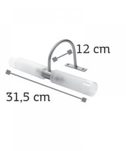 InLight Επιτοίχιο φωτιστικό από χρώμιο μέταλλο και αμμοβολή γυαλί (1046-Χρώμιο)