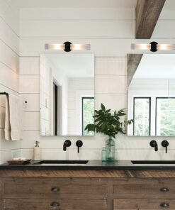 InLight Επιτοίχιο φωτιστικό από μαύρο μέταλλο και αμμοβολή γυαλί (1050-Μαύρο)