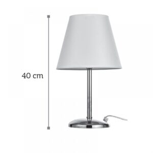 InLight Επιτραπέζιο φωτιστικό από μέταλλο σε απόχρωση μπεζ πατίνας και υφασμάτινο καπέλο (3425-Μπεζ Πατίνα)