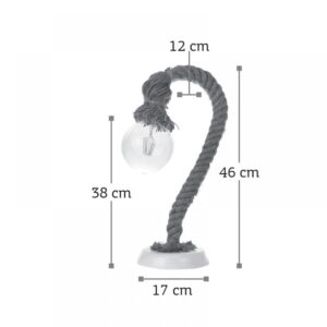 InLight Επιτραπέζιο φωτιστικό από καφέ σχοινί (3439-WH)