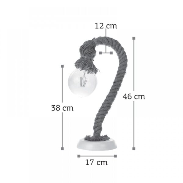 InLight Επιτραπέζιο φωτιστικό από καφέ σχοινί (3439-WH)