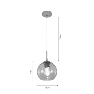 InLight Κρεμαστό φωτιστικό από μελί γυαλί 1XE27 D:18cm (4039-B-Amber)