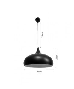 InLight Κρεμαστό φωτιστικό από λευκό μέταλλο 1XE27 D:36cm (4052-WH)