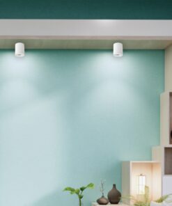 InLight Φωτιστικό οροφής από μαύρο μέταλλο 1XGu10 D:7,8cm (42025-BL)