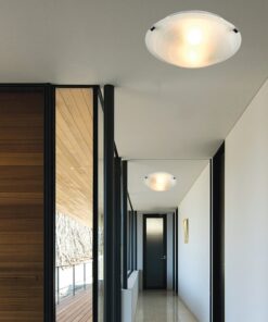 InLight Πλαφονιέρα οροφής από χρώμιο μέταλλο και λευκό γυαλί (42154-Β)