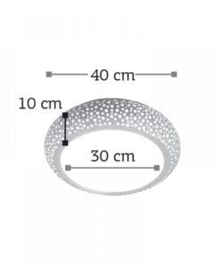 InLight Πλαφονιέρα οροφής λευκή από γύψο 3XE27 D:40cm (42155-B)