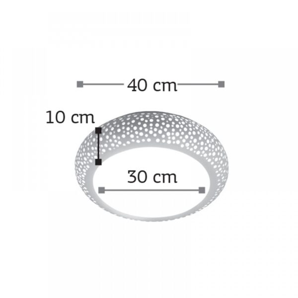 InLight Πλαφονιέρα οροφής λευκή από γύψο 3XE27 D:40cm (42155-B)