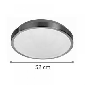 InLight Πλαφονιέρα οροφής LED 32W 4000K από ασημί ματ ακρυλικό D:52cm (42159-Α-Ασημί Ματ)
